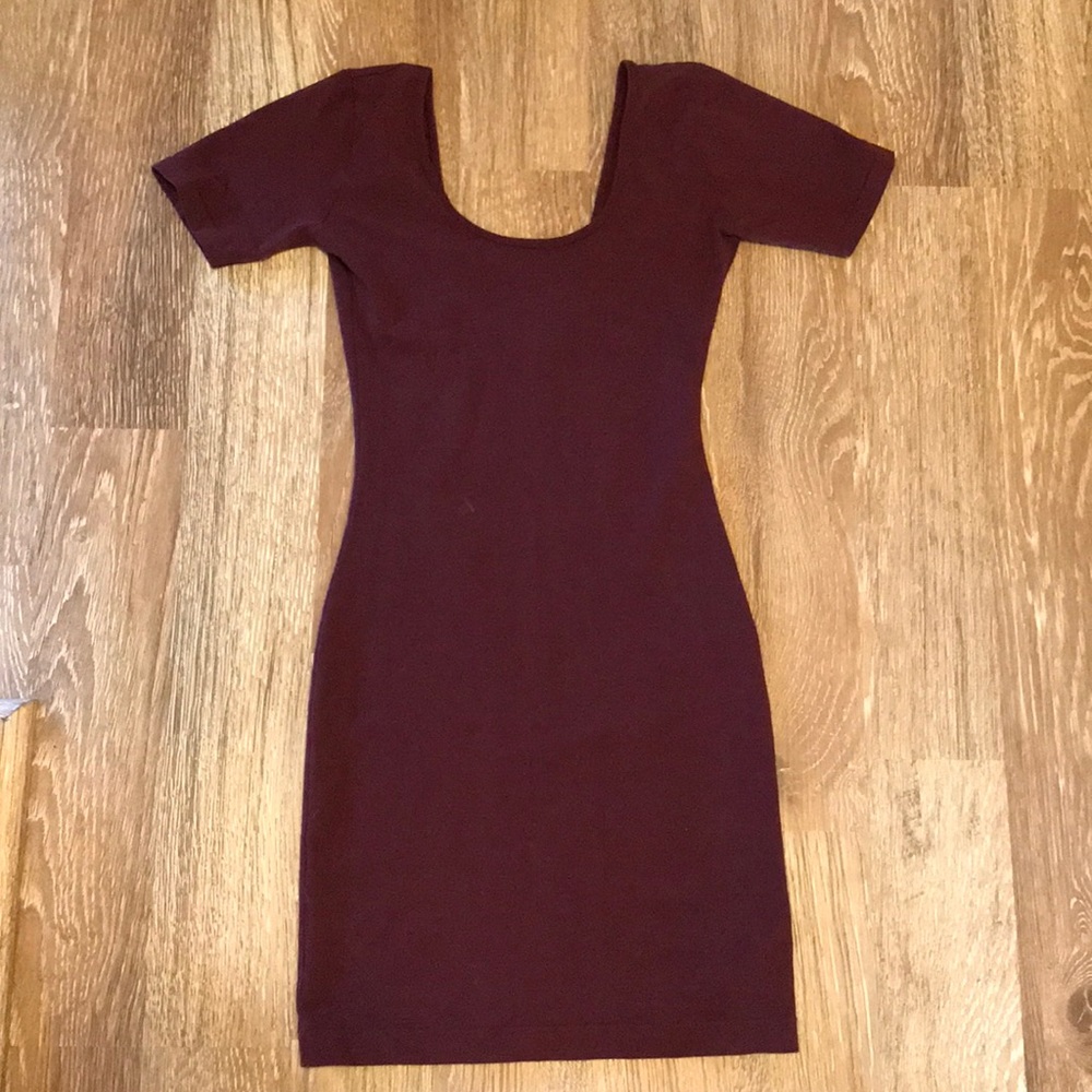 American Apparel Maroon Bodycon Dress